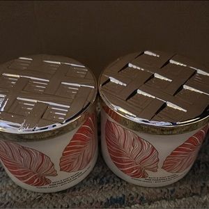 Bath and body works Pink Pineapple Sunrise 3 wick candles